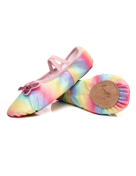 BALETKI DO TAŃCA TRADYCYJNE BALET RYTMIKA KOLOROWE DZIECIĘCE ROZMIAR