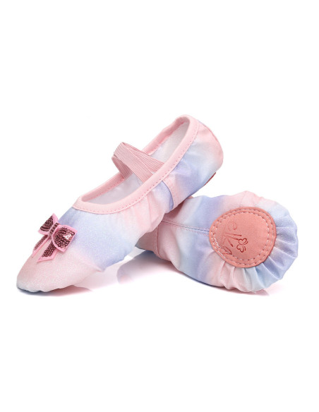 BALETKI DO TAŃCA TRADYCYJNE BALET RYTMIKA PUDROWY RÓŻ DZIECIĘCE ROZMIAR