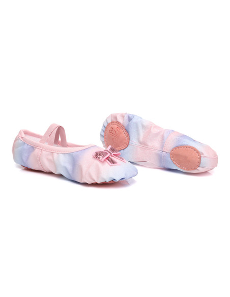 BALETKI DO TAŃCA TRADYCYJNE BALET RYTMIKA PUDROWY RÓŻ DZIECIĘCE ROZMIAR