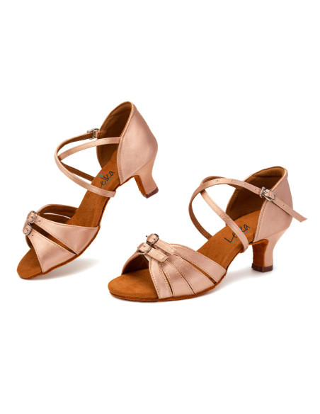 BUTY DO TAŃCA TANECZNE REGULOWANE KLAMRY ZAPINANE DELIKATNE SKIN 5,5cm