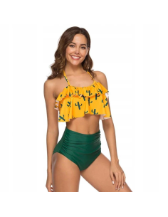 BIKINI STRÓJ KĄPIELOWY WYSOKI STAN FALBANKA 2