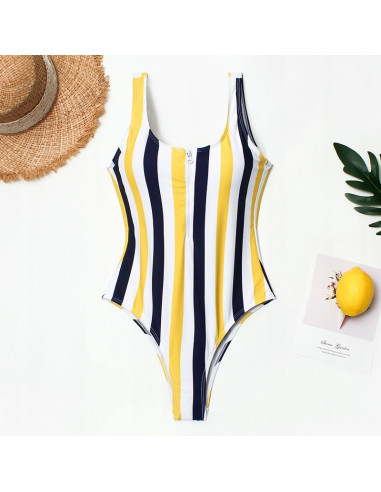 STRÓJ KOSTIUM KĄPIELOWY MONOKINI PASKI ZAMEK