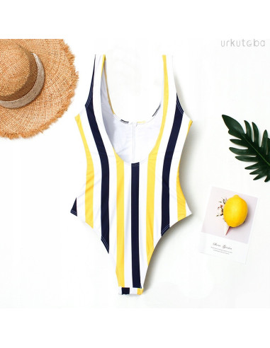 STRÓJ KOSTIUM KĄPIELOWY MONOKINI PASKI ZAMEK