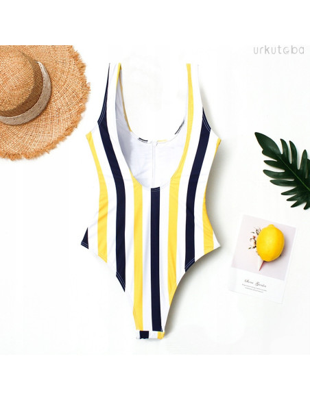 STRÓJ KOSTIUM KĄPIELOWY MONOKINI PASKI ZAMEK