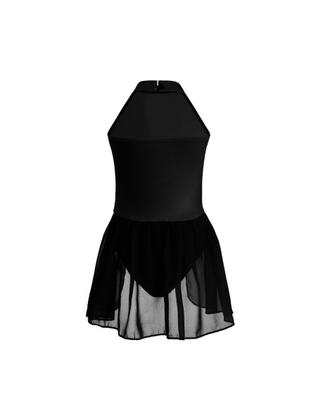 BODY BALETOWE Z TIULOWĄ SPÓDNICZKĄ CZARNO-BORDOWE STRÓJ DO BALETU ROZ