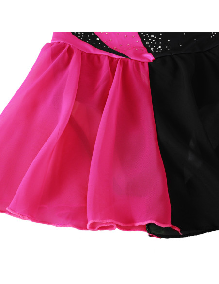 BODY BALETOWE Z DWUKOLOROWĄ SPÓDNICZKĄ STRÓJ DO TAŃCA BALETU ROZMIAR