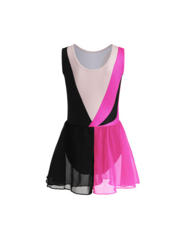 BODY BALETOWE Z DWUKOLOROWĄ SPÓDNICZKĄ STRÓJ DO...