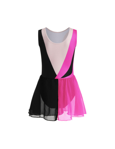 BODY BALETOWE Z DWUKOLOROWĄ SPÓDNICZKĄ STRÓJ DO TAŃCA BALETU ROZMIAR