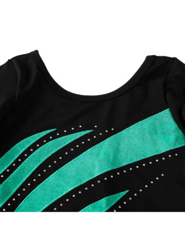 BODY BALETOWE GIMNASTYCZNE LAZUROWE STRÓJ DO...