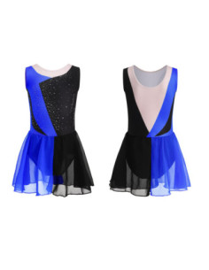 BODY BALETOWE Z DWUKOLOROWĄ SPÓDNICZKĄ STRÓJ DO TAŃCA BALETU ROZMIAR