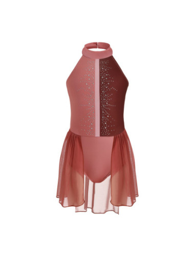 BODY BALETOWE Z TIULOWĄ SPÓDNICZKĄ BRĄZOWE...