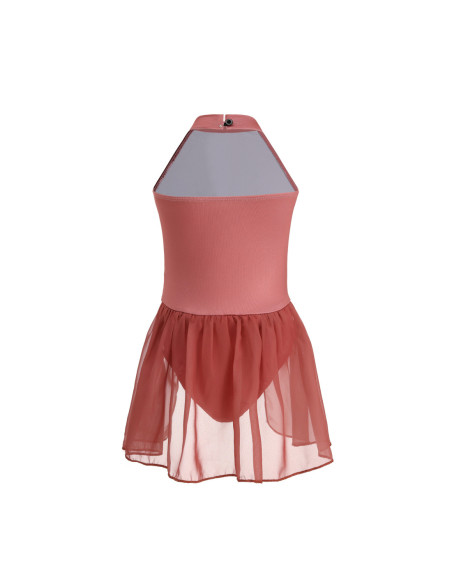 BODY BALETOWE Z TIULOWĄ SPÓDNICZKĄ BRĄZOWE STRÓJ DO TAŃCA BALETU ROZ