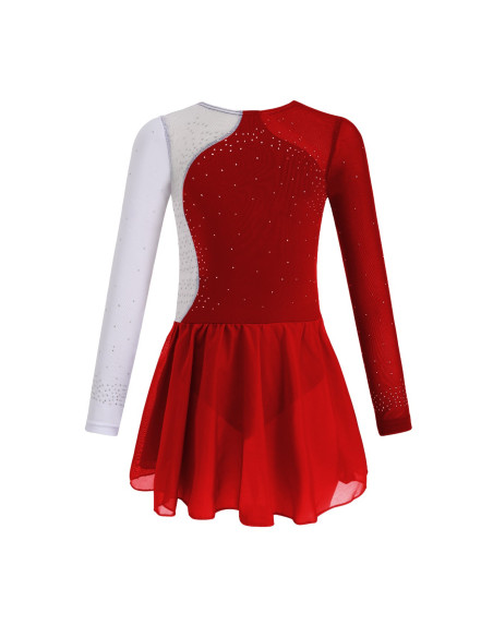 BODY BALETOWE ZE SPÓDNICZKĄ TIULOWĄ STRÓJ DO TAŃCA BALETU ASYMETRYCZNY R170