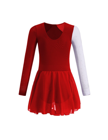 BODY BALETOWE ZE SPÓDNICZKĄ TIULOWĄ STRÓJ DO TAŃCA BALETU ASYMETRYCZNY R170