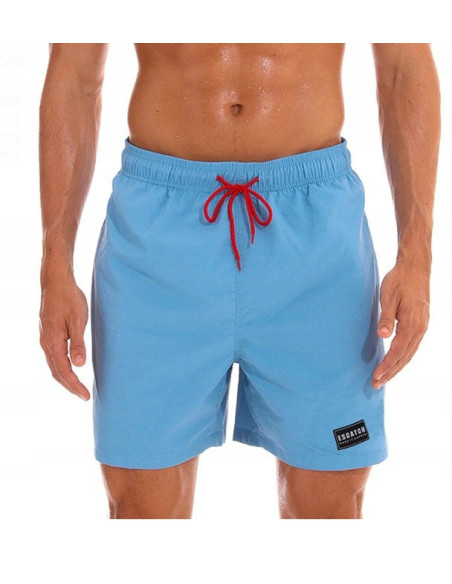 KĄPIELÓWKI MĘSKIE SZORTY SPODENKI BŁĘKITNE