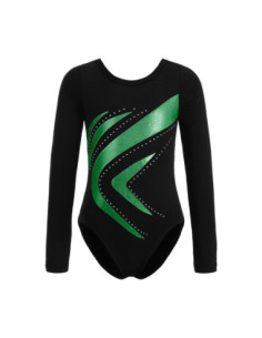 BODY BALETOWE GIMNASTYCZNE ZIELONE STRÓJ DO TAŃCA BALETU GIMNASTYKI ROZ 2