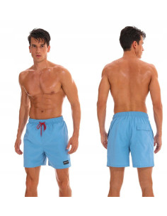 KĄPIELÓWKI MĘSKIE SZORTY SPODENKI BŁĘKITNE 2