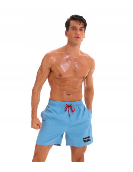 KĄPIELÓWKI MĘSKIE SZORTY SPODENKI BŁĘKITNE