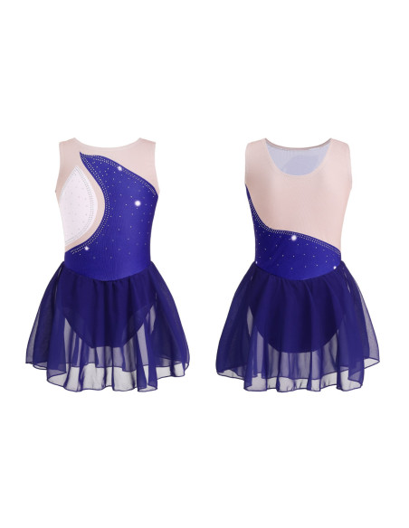 BODY BALETOWE WYSTĘPOWE ZE SPÓDNICZKĄ TIULOWĄ STRÓJ DO TAŃCA BALETU ROZ