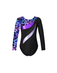 BODY GIMNASTYCZNE BALETOWE Z CYRKONIAMI W GWIAZDKI + SPODENKI ROZ 2