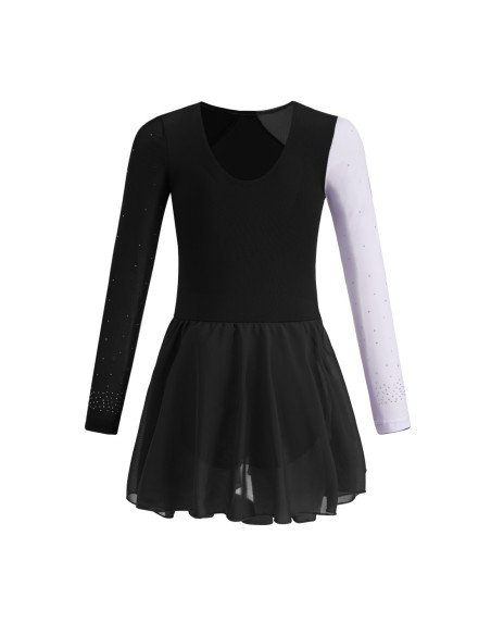 BODY BALETOWE ZE SPÓDNICZKĄ TIULOWĄ STRÓJ DO TAŃCA BALETU ASYMETRYCZNY R170