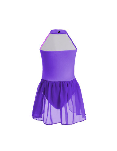 BODY BALETOWE Z TIULOWĄ SPÓDNICZKĄ FIOLETOWE...