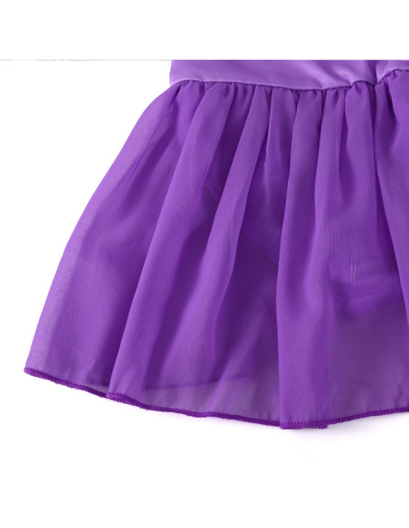 BODY BALETOWE Z TIULOWĄ SPÓDNICZKĄ FIOLETOWE STRÓJ DO TAŃCA BALETU ROZ