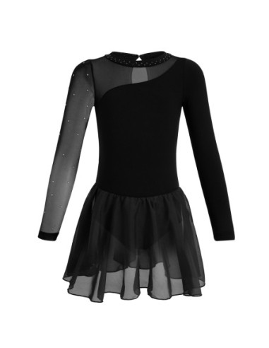 BODY BALETOWE CZARNE ZE SPÓDNICZKĄ I...