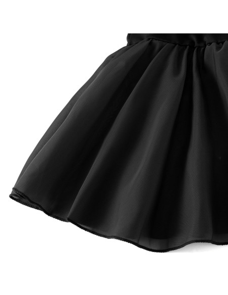 BODY BALETOWE CZARNE ZE SPÓDNICZKĄ I CYROKONIAMI DO TAŃCA BALETU ROZ