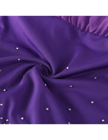 BODY BALETOWE TANECZNE FIOLETOWE Z TIULOWĄ...