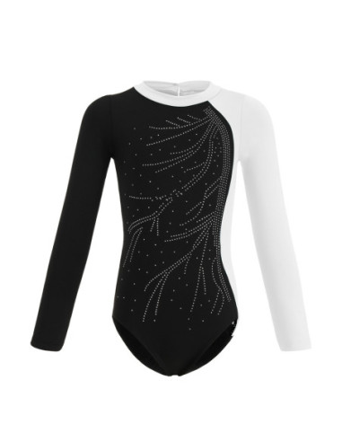 BODY BALETOWE GIMNASTYCZNE BIAŁE ASYMETRYCZNE...