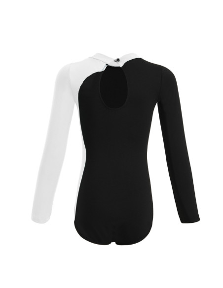 BODY BALETOWE GIMNASTYCZNE BIAŁE ASYMETRYCZNE STRÓJ DO BALETU ROZ