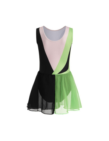 BODY BALETOWE Z DWUKOLOROWĄ SPÓDNICZKĄ STRÓJ DO...