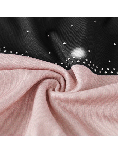 BODY BALETOWE WYSTĘPOWE ZE SPÓDNICZKĄ TIULOWĄ STRÓJ DO TAŃCA CZARNY