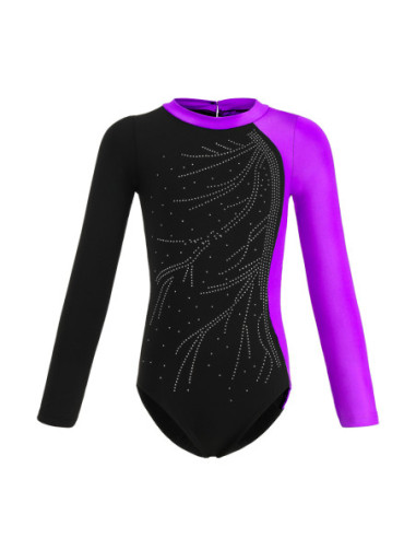 BODY BALETOWE GIMNASTYCZNE FIOLETOWE...