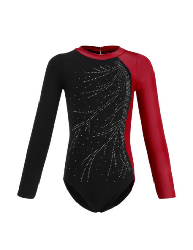 BODY BALETOWE GIMNASTYCZNE BORDOWE ASYMETRYCZNE...