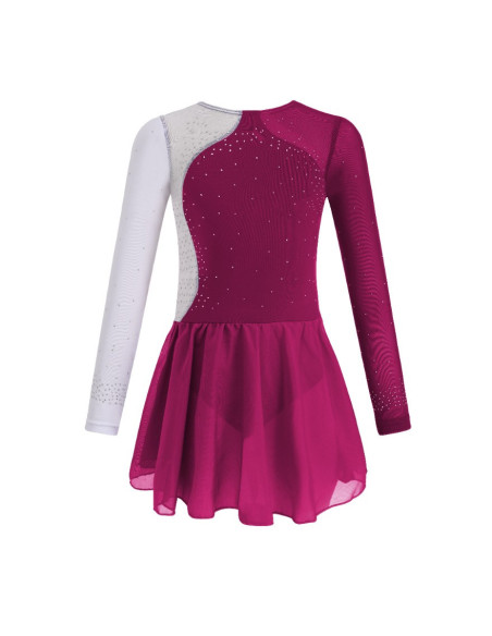 BODY BALETOWE ZE SPÓDNICZKĄ TIULOWĄ STRÓJ DO TAŃCA BALETU ASYMETRYCZNY R170