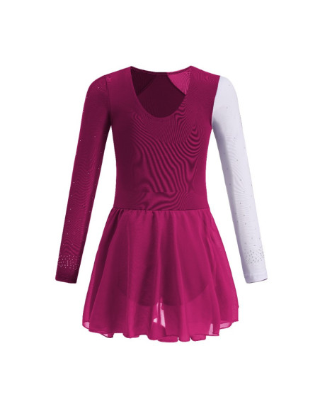 BODY BALETOWE ZE SPÓDNICZKĄ TIULOWĄ STRÓJ DO TAŃCA BALETU ASYMETRYCZNY R170