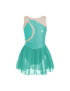 BODY BALETOWE WYSTĘPOWE ZE SPÓDNICZKĄ TIULOWĄ STRÓJ DO TAŃCA BALETU ROZ 2