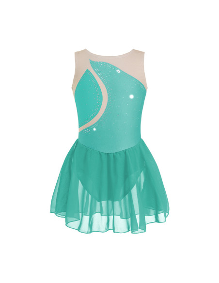 BODY BALETOWE WYSTĘPOWE ZE SPÓDNICZKĄ TIULOWĄ STRÓJ DO TAŃCA BALETU ROZ