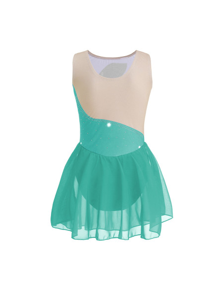 BODY BALETOWE WYSTĘPOWE ZE SPÓDNICZKĄ TIULOWĄ STRÓJ DO TAŃCA BALETU ROZ