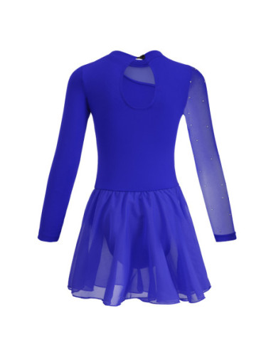 BODY BALETOWE NIEBIESKIE ZE SPÓDNICZKĄ I...