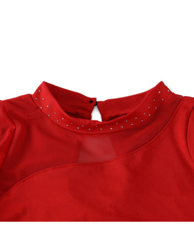 BODY BALETOWE CZERWONE ZE SPÓDNICZKĄ I...