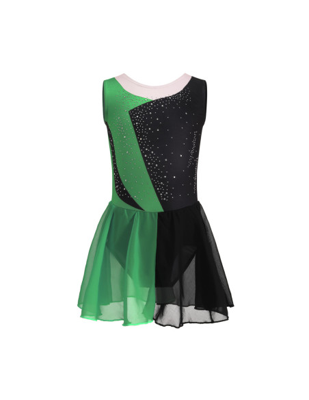 BODY BALETOWE Z DWUKOLOROWĄ SPÓDNICZKĄ STRÓJ DO TAŃCA BALETU ROZMIAR