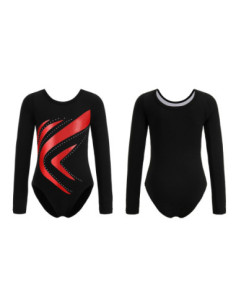 BODY BALETOWE GIMNASTYCZNE CZERWONE STRÓJ DO TAŃCA BALETU GIMNASTYKI R.170