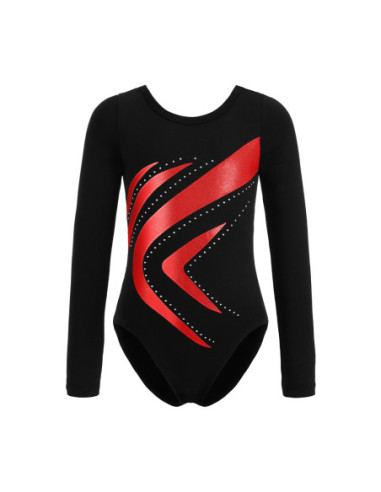 BODY BALETOWE GIMNASTYCZNE CZERWONE STRÓJ DO...