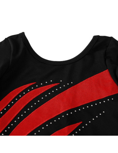 BODY BALETOWE GIMNASTYCZNE CZERWONE STRÓJ DO...