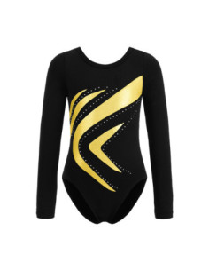 BODY BALETOWE GIMNASTYCZNE ZŁOTE STRÓJ DO TAŃCA BALETU GIMNASTYKI ROZ 2