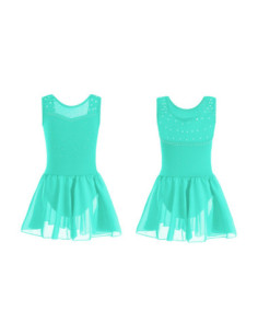 BODY BALETOWE MIĘTOWE Z TIULOWĄ SPÓDNICZKĄ I CEKINAMI ROZMIAR