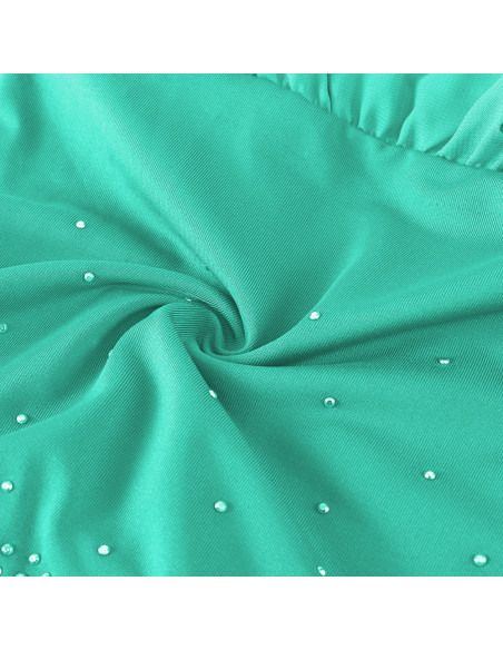 BODY BALETOWE MIĘTOWE Z TIULOWĄ SPÓDNICZKĄ I CEKINAMI ROZMIAR